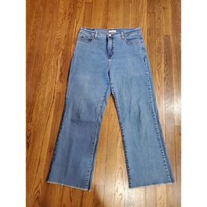 Levis 512 Perfectly Slimming Stretch Bootcut Womens Red Tab Jeans sz 16 Fray Hem